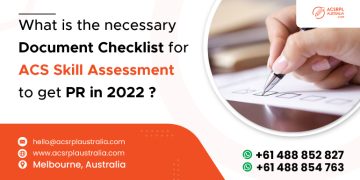 What is the necessary document checklist for ACS Skill Assessment to get PR in 2022