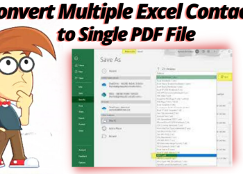 convert multiple excel contacts to single pdf file