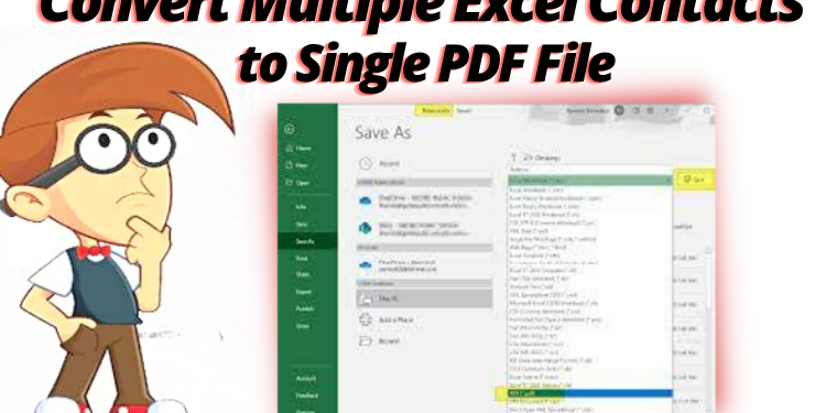 convert multiple excel contacts to single pdf file