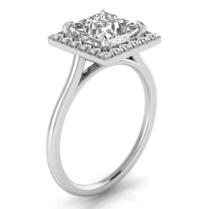 Princess-cut diamond engagement ring
