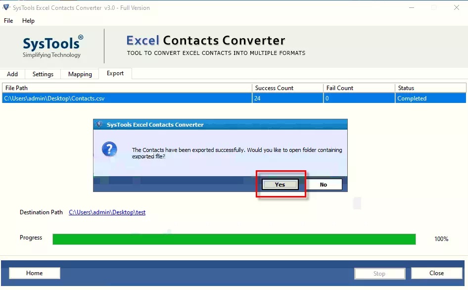 excel contacts to single pdf