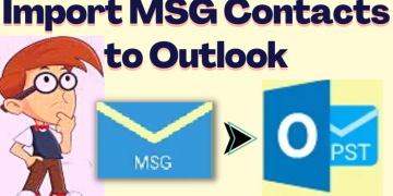 import msg contacts to outlook
