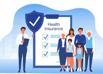 Insurance agent present insurance policy for family to protect from life and health accident. Health and life insurance policy, healthcare concept