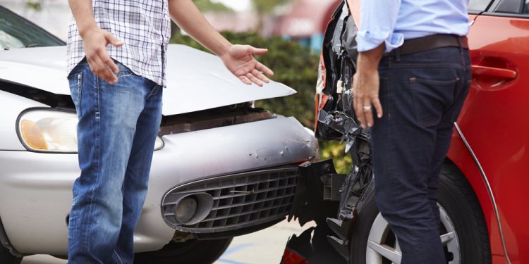 Two Drivers Arguing After Traffic Accident